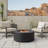 AEGEAN 36" Round Steel Propane or Natural Gas Fire Pit Table by Real Flame-83911007