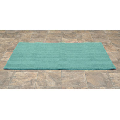 Viridian Nylon Bath Rug with Non-Slip Backing
