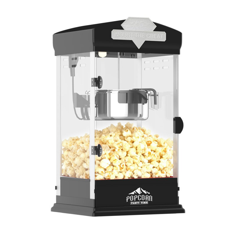 Machine à maïs soufflé portable 8 onces avec plateau chauffant - Éclateur de maïs soufflé de comptoir commercial pour cinéma maison, fêtes, événements