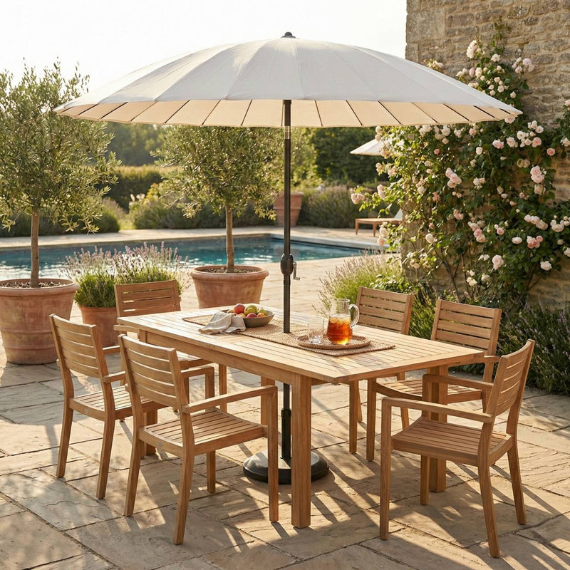 Brooklyn 325cm Tilt Market Parasol, White