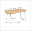 Table extensible, table à manger, table de bureau, table basse, pieds en métal, plateau en panneau de fibres à densité moyenne, 100/140 / 180x100x75cm-1084991593-1084991596