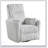 Luxurious Corduroy Upholstered Swivel Glider Reclining Chair With Matching Pillows, Gray, Modern Living Room Furniture