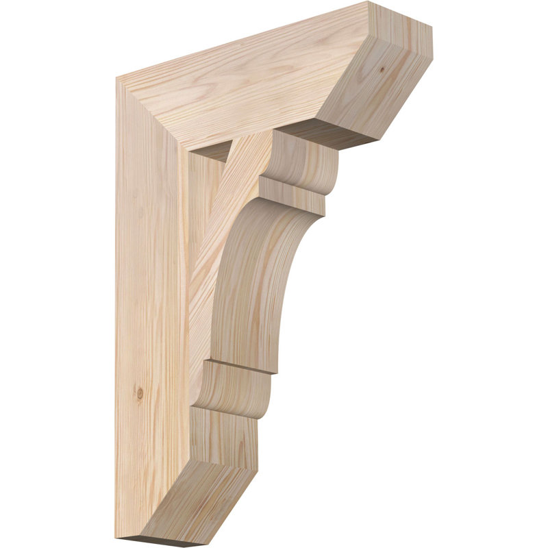 Support en bois / corbeau, Douglas (lisse), H 26 po x l 5,5 po x P 18 po