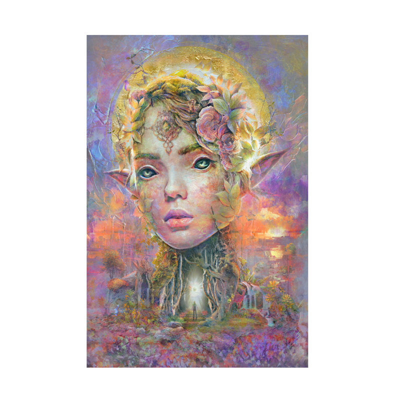 Barrett Biggers Sunset Dryad Canvas Art, 30" H x 47" W