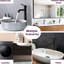 Robinet pour salle de bain à poignée simple - 1 trou, noir mat, évier résistant à la corrosion, surface facile à nettoyer, acier inoxydable-128724298