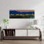 Aerial View Of Buildings Lit Up At Dusk Las Vegas Nevada USA 1 Piece Wrapped Canvas Panoramic Wall Art-527359671