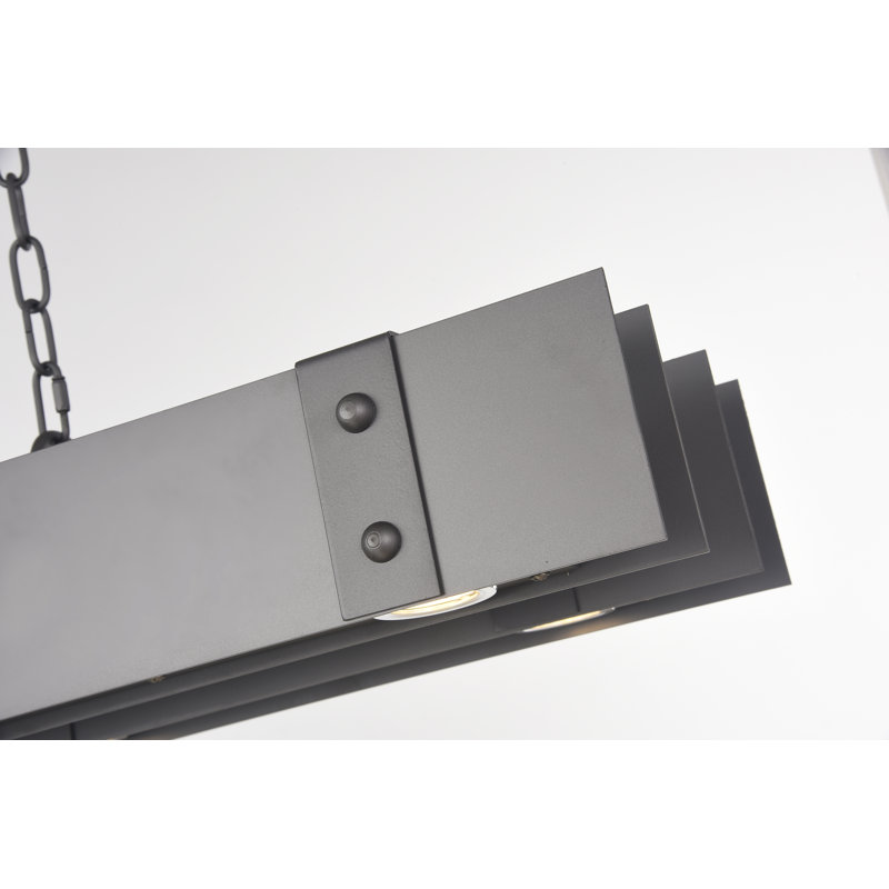 Plafonnier rectangulaire en fer 1 lumière