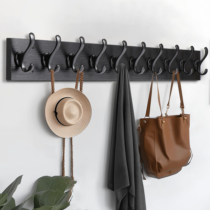Portemanteaux mural Keilee Wall, Noir
