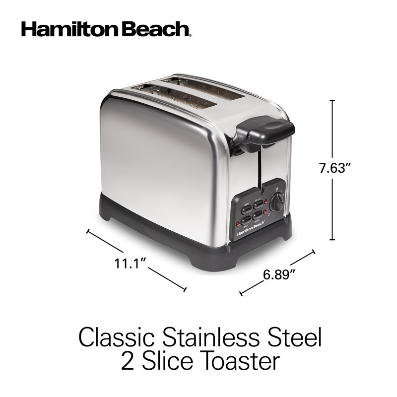 Hamilton Beach® Classic 2 Slice Toaster with Sure-Toast Technology & Auto Boost