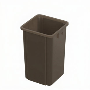 Poubelle carrée en plastique 19 pouces avec conduit d'aération