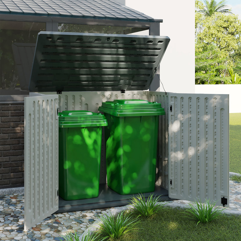 JolyDale 50 in. W x 29 in. D Outdoor Resin Horizontal Storage Shed With Floor