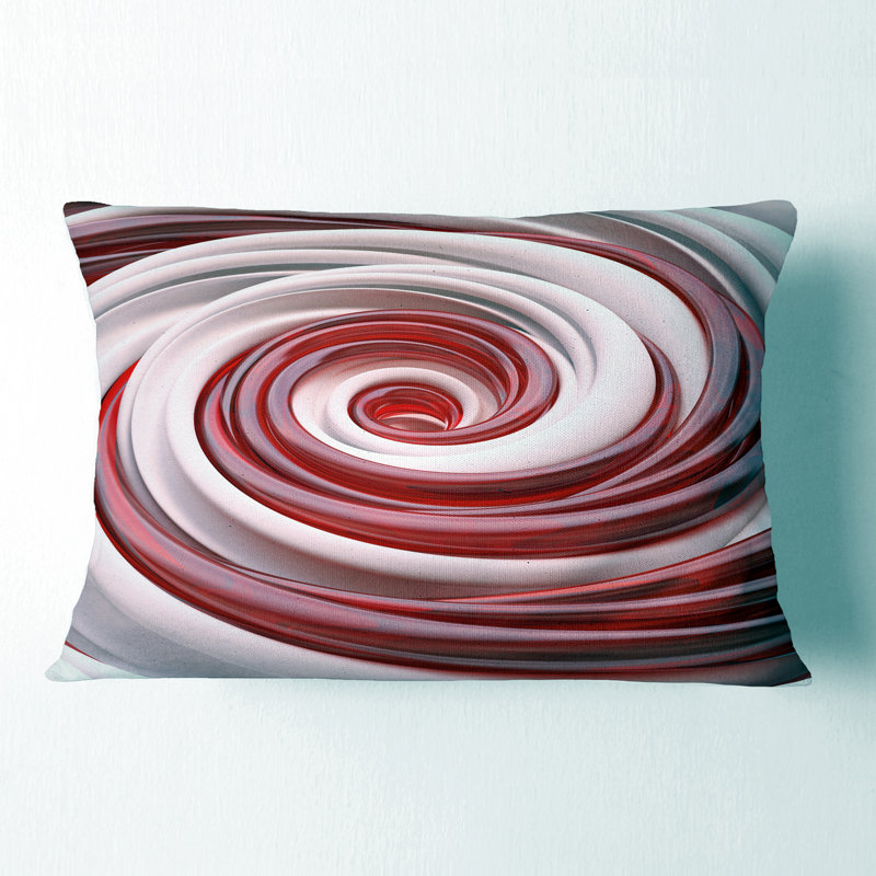 «Beautiful Candy Cane Spiral» - Coussin imprimé abstrait