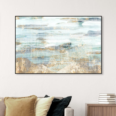 " Abstract Love In Teal " by Oliver Gal