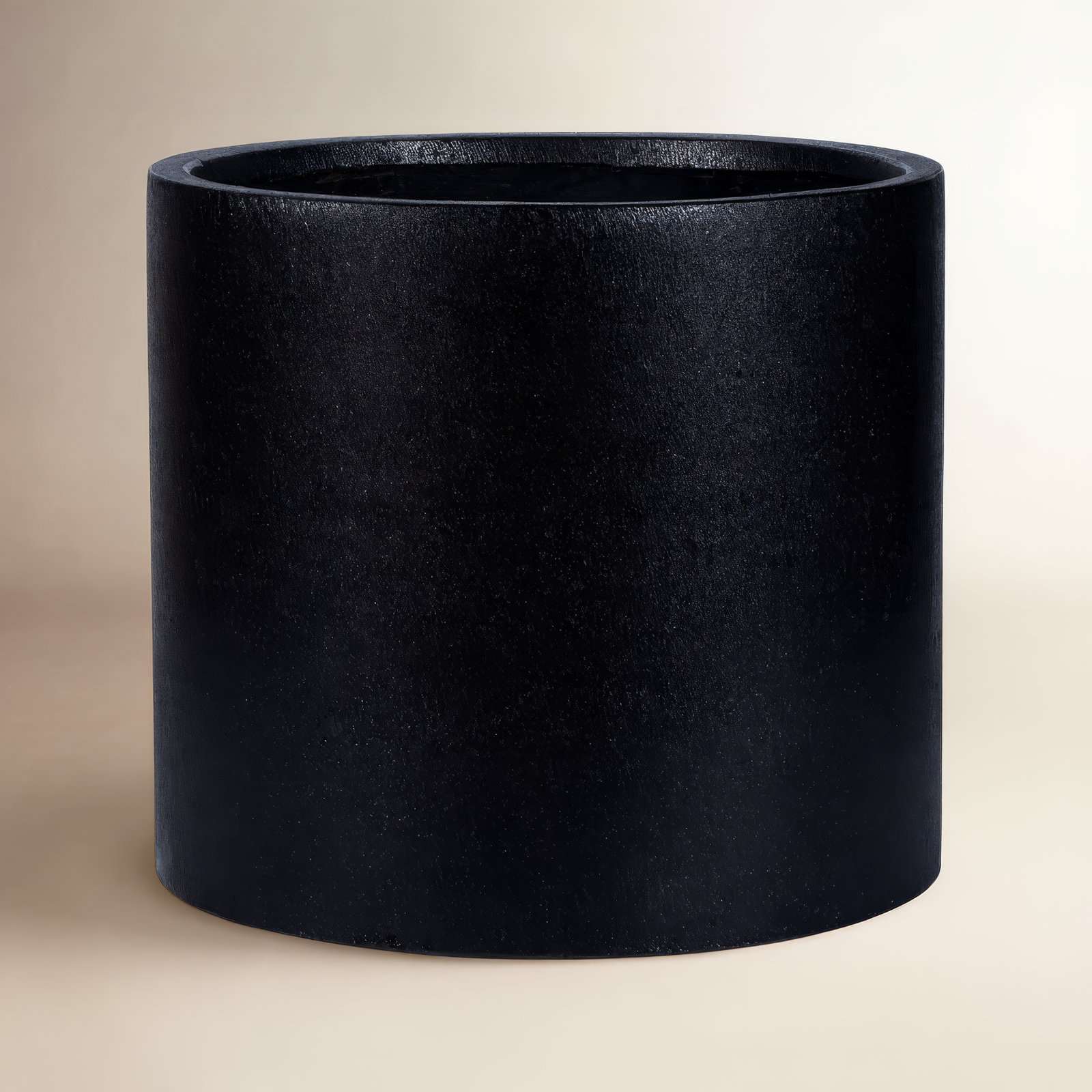 Mcguire Pot Planter, Black, 19.2" H x 21.6" W x 21.6" D