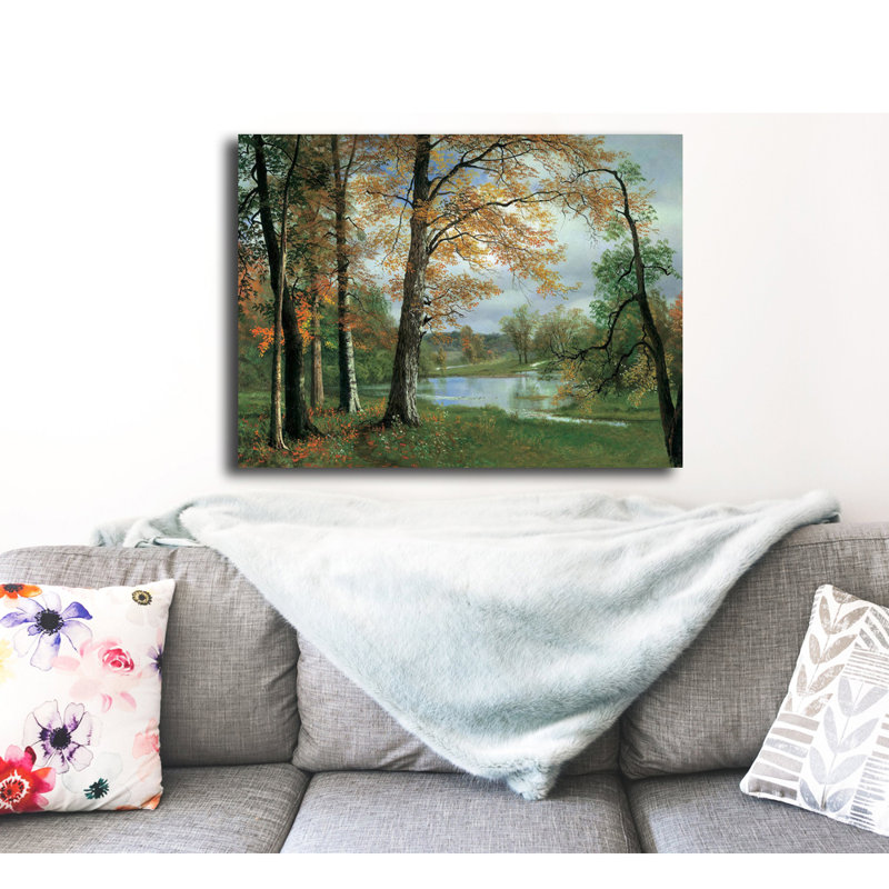 « a quiet pond », reproduction de peinture à l’acrylique sur toile tendue