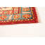 Tapis unique en laine noué à la main de style nouvel âge rouge Gazni 6 pi 4 po x 9 pi 7 po New Age