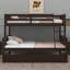 Lit superposé simple au-dessus de double en bois d'hévéa avec lit gigogne Keirlyn-105764153