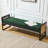 56.7" Boucle Upholstered Bench with PE Rattan Accent Armrest-1361940041