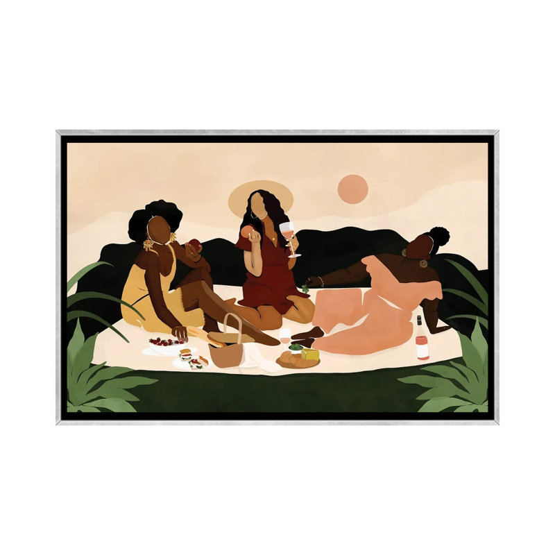 « SIS-nic » par Bria Nicole-impression d’art graphique, Pas de tapis, H 32 po x l 48 po x 1,5 po, Toile avec cadre argenté