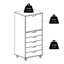 19.21'' Wide 5 -Drawer Mobile File Cabinet-1813656146
