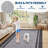 Modern Bordered Area Rug Washable Rug for Living Room, Neutral Minimalist Carpet, Soft Thin Low Pile Non Shedding Floor Covering, Indoor Foldable Non Slip Mat for Bedroom-558673582