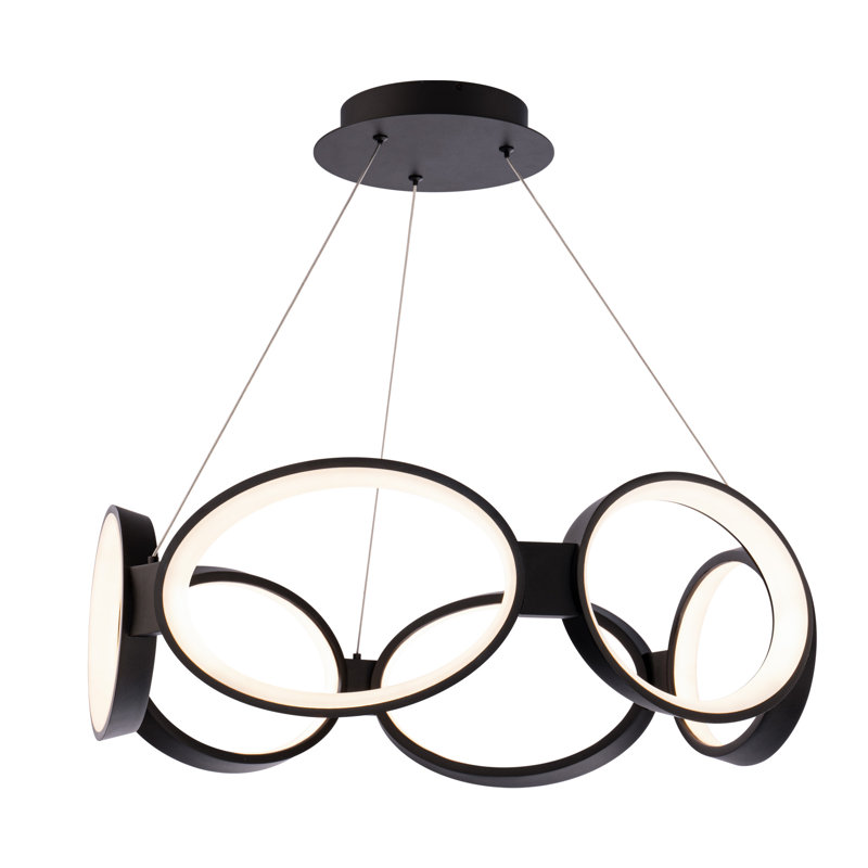 Saltaire 1 - Light LED Chandelier, Black