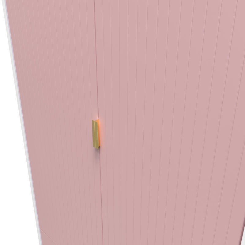 Sture Manufactured Wood Wardrobe, Pink/White