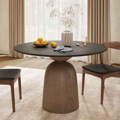 Round Solid Wood Pedestal Dining Table 39"/43"