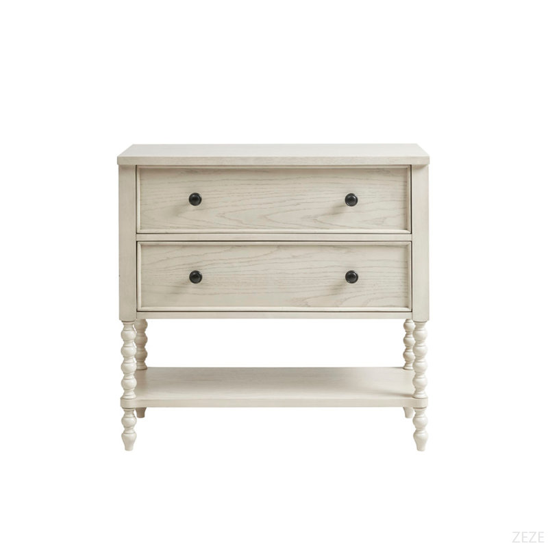 2 Drawer Accent Chest, Beige