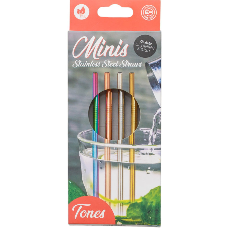 Echo Three Novelty Stainless Steel Reusable Straws