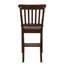 Dark Brown Wooden Counter Height Chairs 2 , Upholstered Seat, Transitional Design Of Finish, Furniture