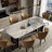 Marble rectangular dining table-890833871