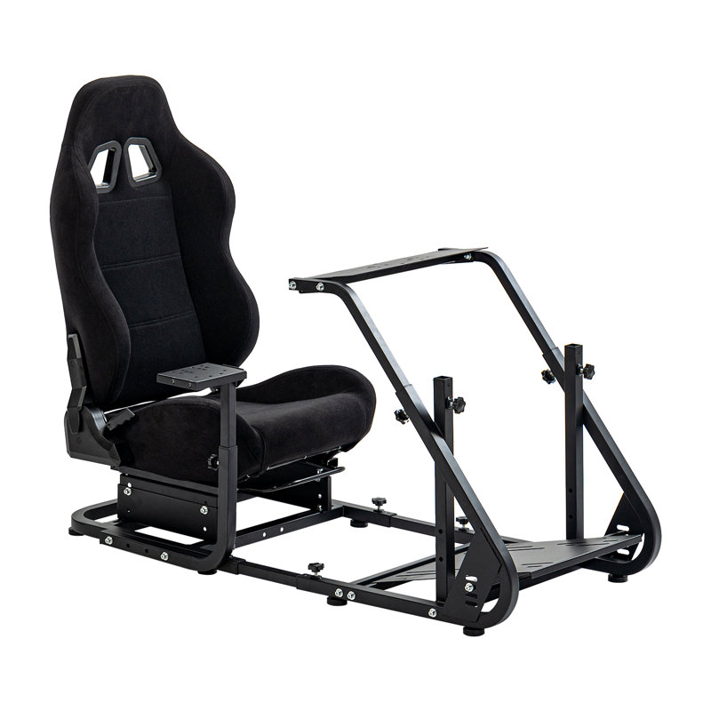 Anman Racing Simulator Cockpit with Seat Fits for Logitech G920 G923 Xbox, Not Include Steering wheel & Wheels & Pedals and Shifter Handbrake
