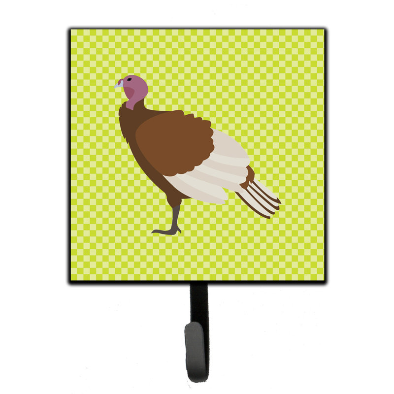 Organisateur de clés murales en poule avec crochets clés bourbon dinde Corrina, Vert