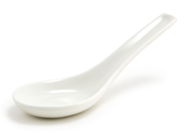 Cuillère à soupe asiatique, Blanc euro