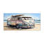 «70S Surfing Van At The Beach I - Coastal Beach», art mural-777416408-594613708