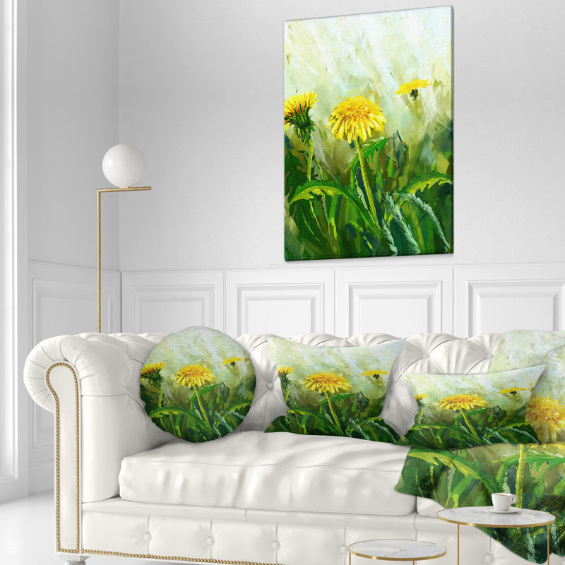 Coussin Dandelion, Oreiller européen, 12 po x 20 po