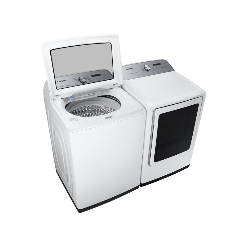 Samsung 7.4 cu. ft. Smart Dryer with Steam Sanitize+, White, Electric