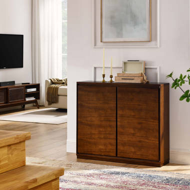 Latitude Run® Quatina 39.37 Wide 2 Drawer Ash Solid Wood Sideboard