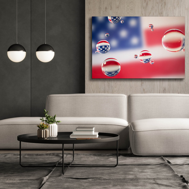 «Oil And Water 08» par Gordon Semmens, art mural sur toile, H 12 po x l 18 po x P 0,75 po