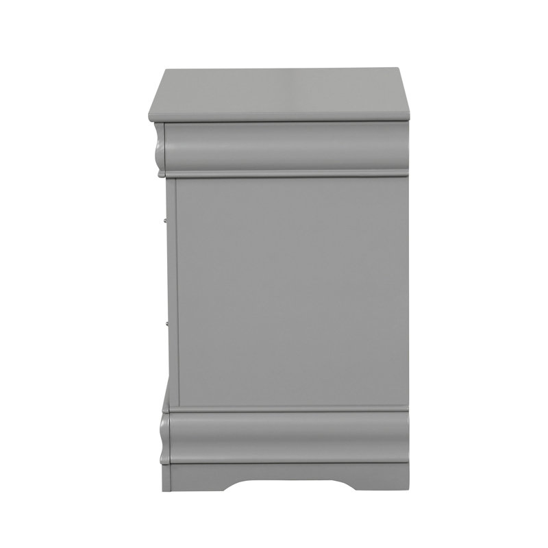 Table de chevet 2 tiroirs Emelinda, Blanc