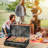 3-Burner Tabletop Propane Gas Griddle Grilll With Ceramic Coated Cast Iron Pan