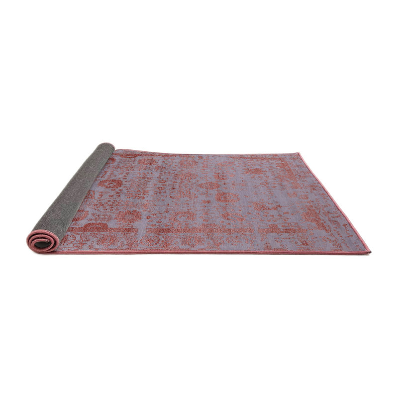 Tapis oriental orange / gris Sharie, Carré 5 pi