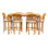 Orleans Outdoor 7 - Piece Teak Bar Height Dining Set with Cushions