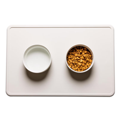 Stone Silicone Dog Food Mat For Pet Bowl | 100% Waterproof | Non-Slip | Dishwasher Safe