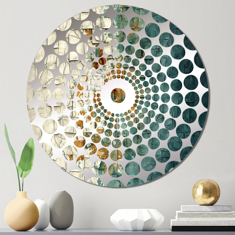 Deeric - Miroir décoratif cercles concentriques, 31,4 po x 31,4 po