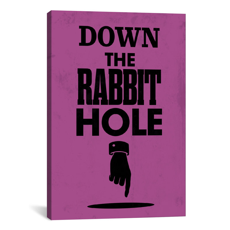 Albree Modern Rabbit Hole Graphic Art on Canvas, 26" H x 18" W x 1.5" D