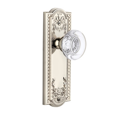 Grandeur Parthenon Plate Passage with Bordeaux Crystal Door Knob