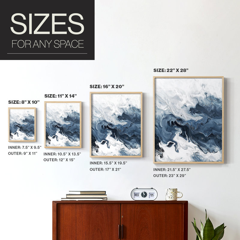 NAUTICAL Series CCXX11, reproduction d'art encadrée - bois massif, H 11 po x l 9 po
