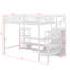 Lit mezzanine double en métal avec meuble télé, lit mezzanine en métal avec escalier et garde-robe-758743065